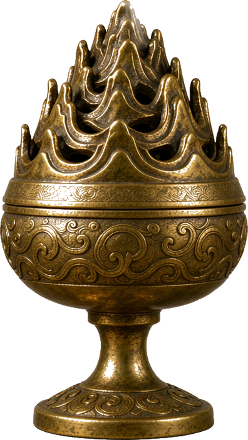 群盟香器 · 博山炉造型 · 非遗金银珠宝工艺